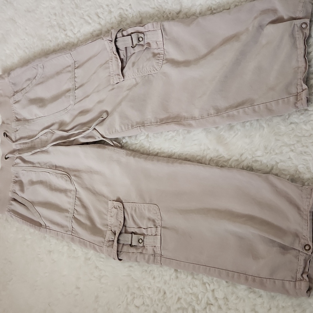 XCVI Lysander Knaki Beige Pull-On Cargo Crop Pants Sz XS - Picture 4 of 12